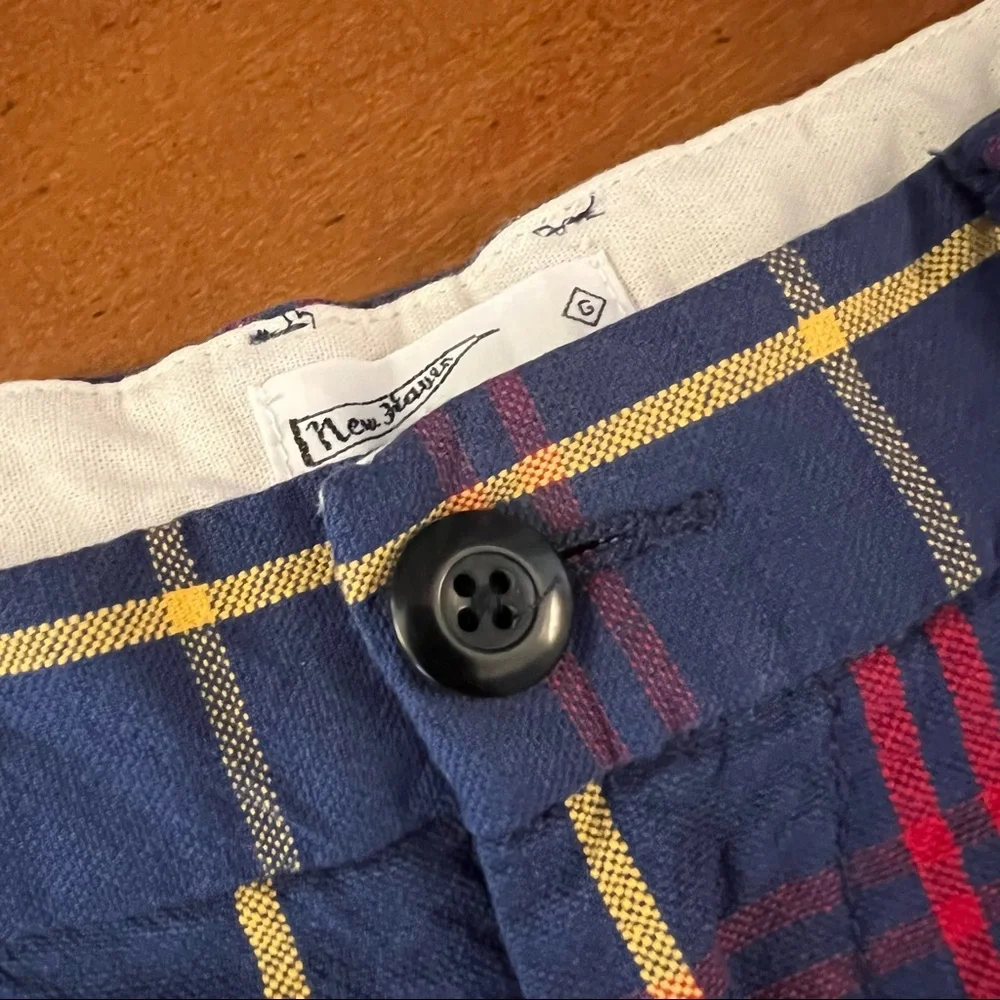 Gant Rugger 9” Plaid Cotton‎ Shorts Blue/Red/Yellow Like New